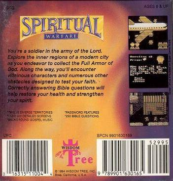 Spiritual Warfare (Homebrew) — Box back